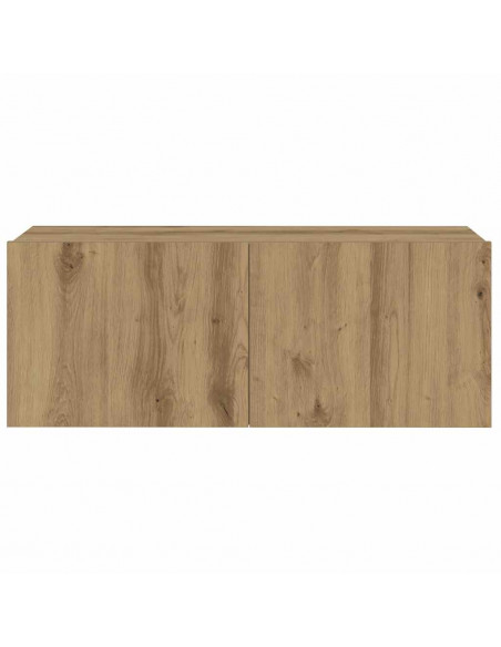 Mobili TV a Parete 6 pz Rovere Artigianale Legno Multistrato