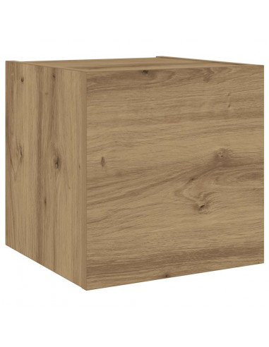 Mobili TV a Parete 6 pz Rovere Artigianale Legno Multistrato