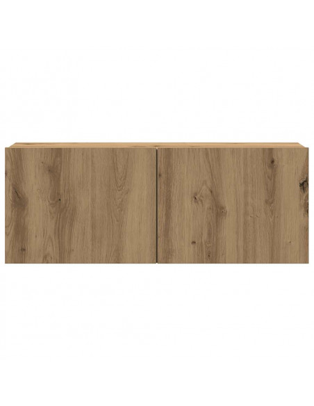 Mobili TV a Parete 8 pz Rovere Artigianale Legno Multistrato