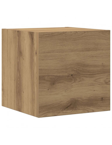Mobili TV a Parete 8 pz Rovere Artigianale Legno Multistrato