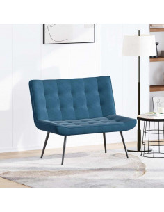 Panca Blu 110x74x84 cm in Velluto 2