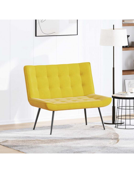 Panca Gialla 110x74x84 cm in Velluto
