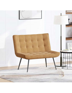 Panca Marrone 110x74x84 cm in Velluto 2