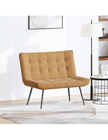 Panca Marrone 110x74x84 cm in Velluto