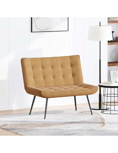 Panca Marrone 110x74x84 cm in Velluto