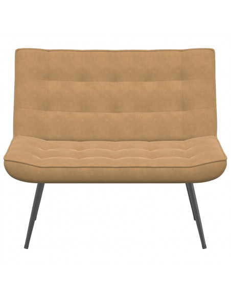 Panca Marrone 110x74x84 cm in Velluto