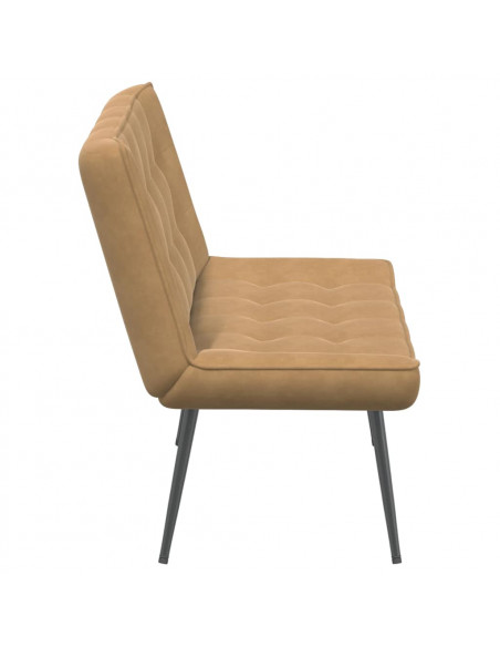 Panca Marrone 110x74x84 cm in Velluto