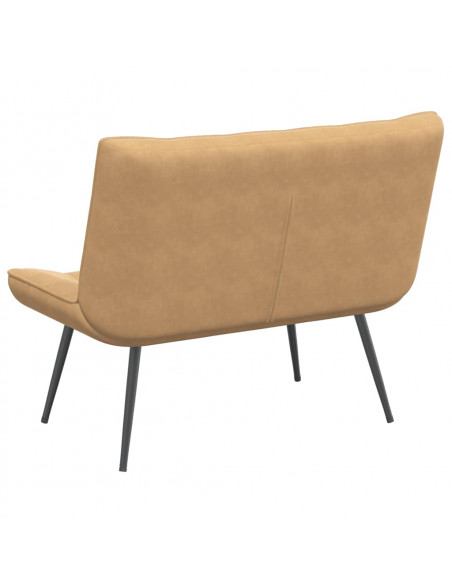 Panca Marrone 110x74x84 cm in Velluto