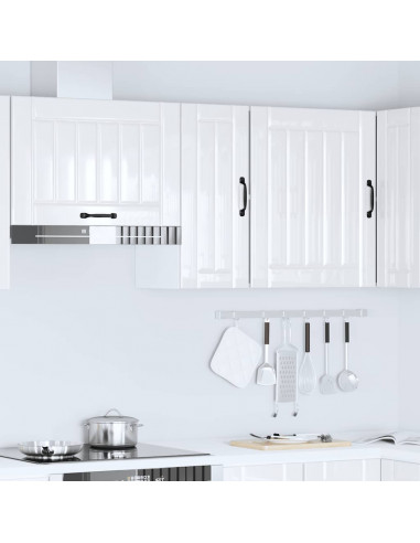 Pensile da Cucina Lucca Bianco Lucido in Legno Multistrato