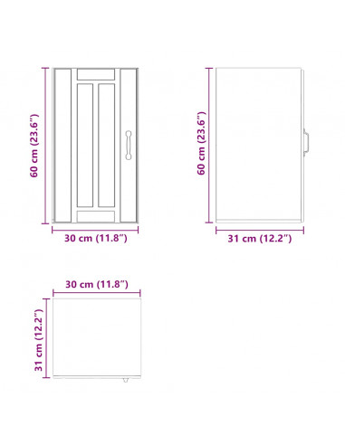 Pensile da Cucina Lucca Grigio Sonoma in Legno Multistrato