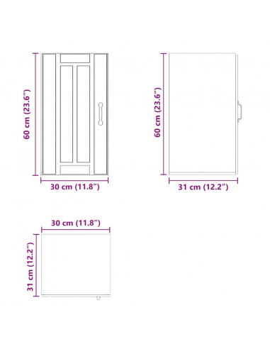 Pensile da Cucina Lucca Rovere Artigianale in Legno Multistrato