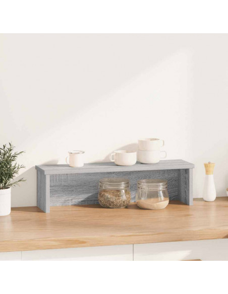 Scaffale da Cucina Impilabile Grigio Sonoma 50x15x16 cm