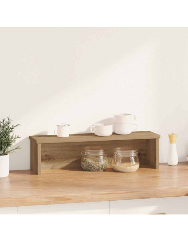 Scaffale da Cucina Impilabile Rovere Artigianale 50x15x16 cm