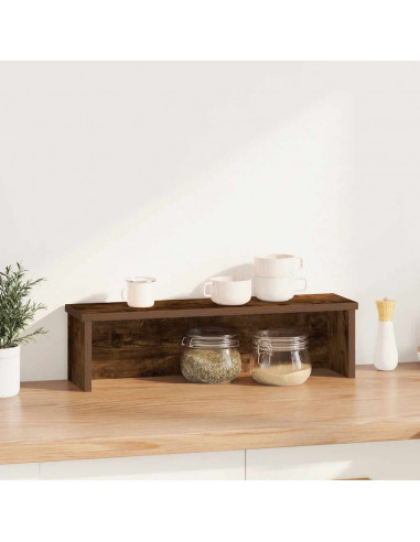 Scaffale da Cucina Impilabile Rovere Fumo 50x15x16 cm