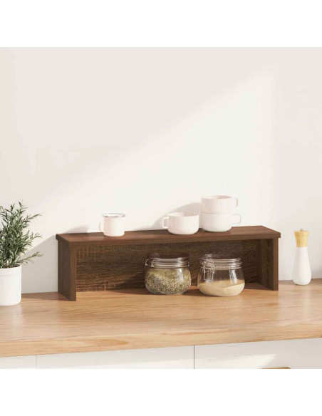 Scaffale da Cucina Impilabile Rovere Marrone 50x15x16 cm