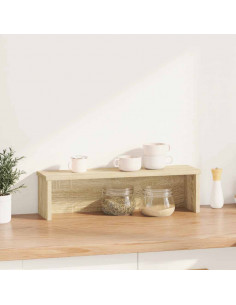 Scaffale da Cucina Impilabile Rovere Sonoma 50x15x16 cm 2