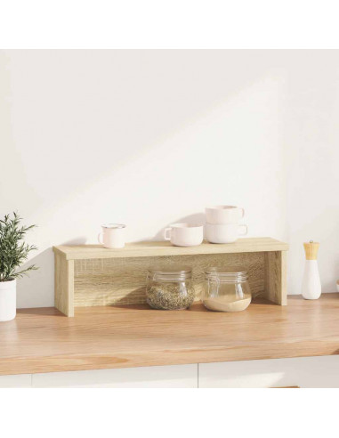 Scaffale da Cucina Impilabile Rovere Sonoma 50x15x16 cm