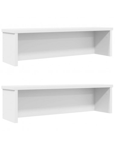 Scaffali da Cucina Impilabili 2 pz Bianchi 50x15x16 cm