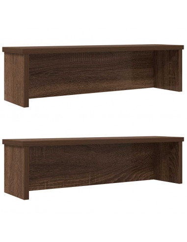Scaffali da Cucina Impilabili 2 pz Rovere Marrone 50x15x16 cm