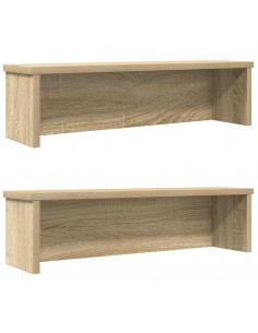 Scaffali da Cucina Impilabili 2 pz Rovere Sonoma 50x15x16 cm