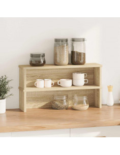 Scaffali da Cucina Impilabili 2 pz Rovere Sonoma 50x15x16 cm 2