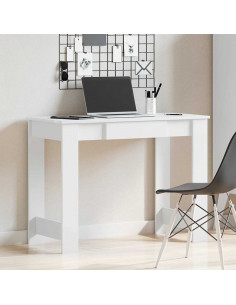 Scrivania Bianca 100x45x75 cm in Legno Multistrato 2