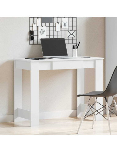 Scrivania Bianca 100x45x75 cm in Legno Multistrato