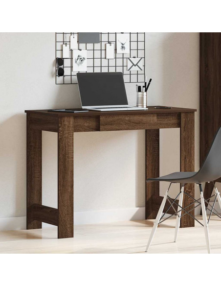 Scrivania Rovere Marrone 100x45x75 cm in Legno Multistrato