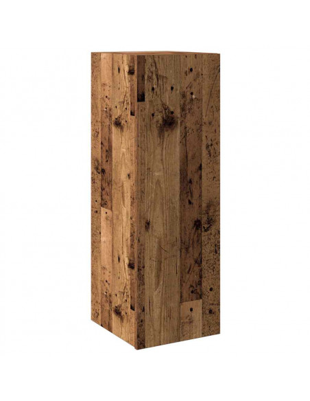 Set Mobile TV 4 pz Montato a Parete Legno Antico in Truciolato
