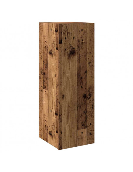Set Mobile TV 4 pz Montato a Parete Legno Antico in Truciolato
