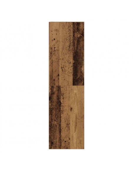 Set Mobile TV 4 pz Montato a Parete Legno Antico in Truciolato