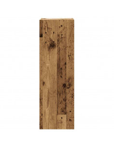 Set Mobile TV 5 pz Montato a Parete Legno Antico in Truciolato