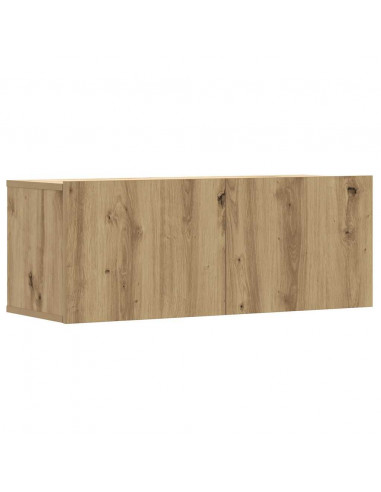 Set Mobile TV 6 pz Montato a Parete Rovere in Legno Multistrato