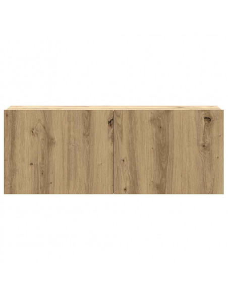 Set Mobile TV 6 pz Montato a Parete Rovere in Legno Multistrato