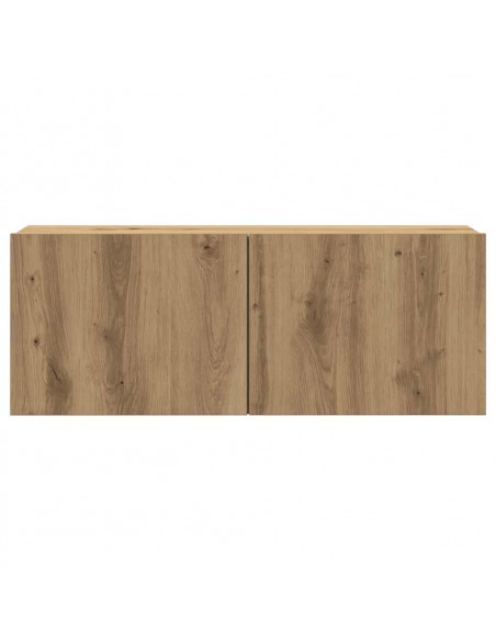 Set Mobile TV 7 pz Montato a Parete Rovere in Legno Multistrato