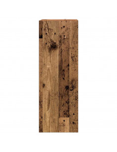 Set Mobile TV 9 pz Montato a Parete Legno Antico in Truciolato
