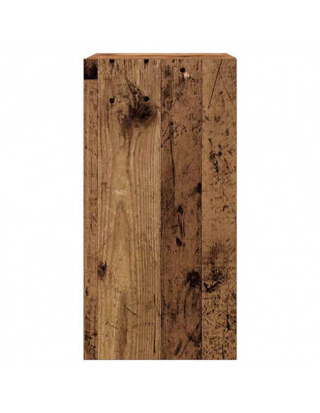 Set Mobile TV 9 pz Montato a Parete Legno Antico in Truciolato