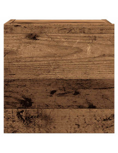 Set Mobile TV 9 pz Montato a Parete Legno Antico in Truciolato