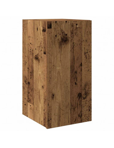 Set Mobile TV 9 pz Montato a Parete Legno Antico in Truciolato