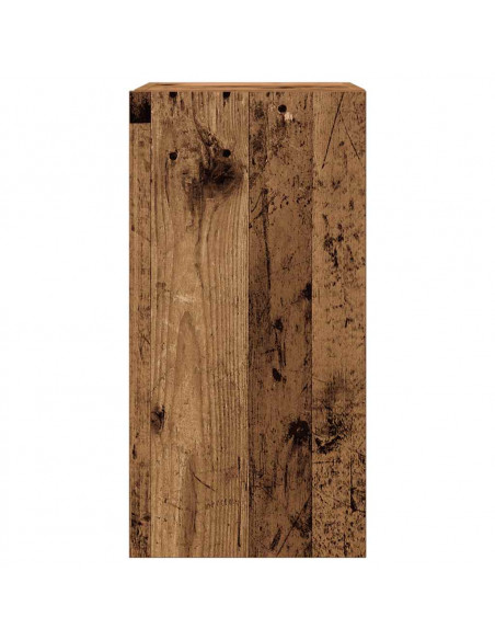 Set Mobile TV 9 pz Montato a Parete Legno Antico in Truciolato