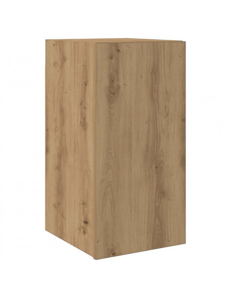 Set Mobile TV 9 pz Montato a Parete Rovere in Legno Multistrato
