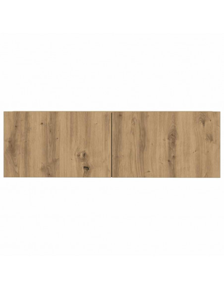 Set Mobile TV 9 pz Montato a Parete Rovere in Legno Multistrato