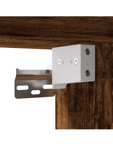 Set Mobili da Bagno 2 pz Rovere Fumo in Legno Multistrato