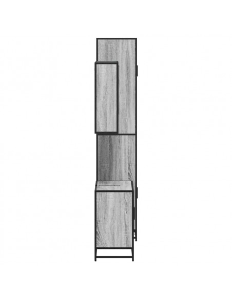 Set Mobili da Bagno 3 pz Grigio Sonoma in Legno Multistrato