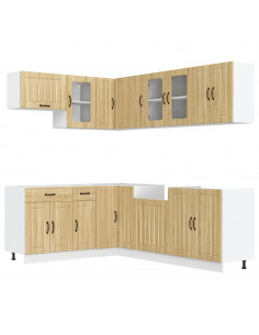 Set Mobili da Cucina 11 pz Lucca Rovere Sonoma in Truciolato