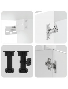 Set Mobili da Cucina 8 pz Kalmar Bianchi Lucido in Truciolato