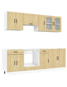 Set Mobili da Cucina 8 pz Kalmar Rovere Sonoma in Truciolato