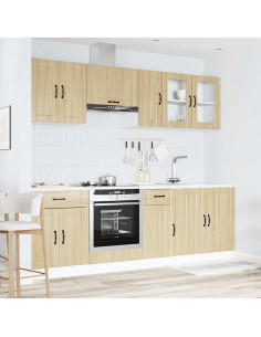 Set Mobili da Cucina 8 pz Kalmar Rovere Sonoma in Truciolato 2