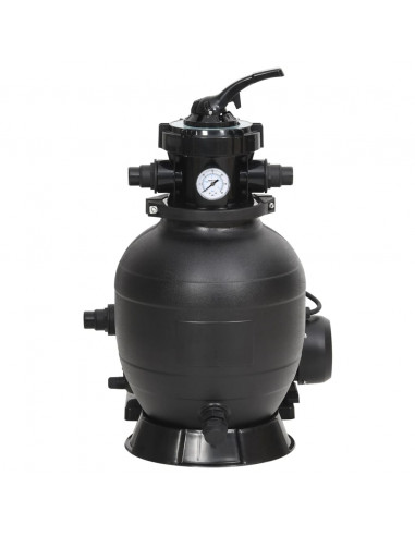 Filtro a Sabbia per Piscina con Prefiltro Nero