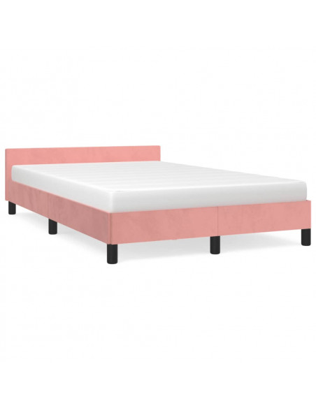 Giroletto con Testiera Rosa 120x190 cm in Velluto